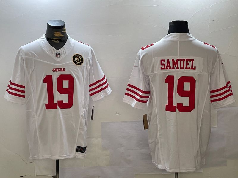 Men San Francisco 49ers #19 Samuel White three generations 2024 Nike Limited NFL Jersey style 7